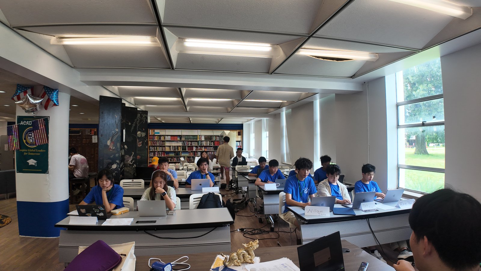 Students participating in sports activities