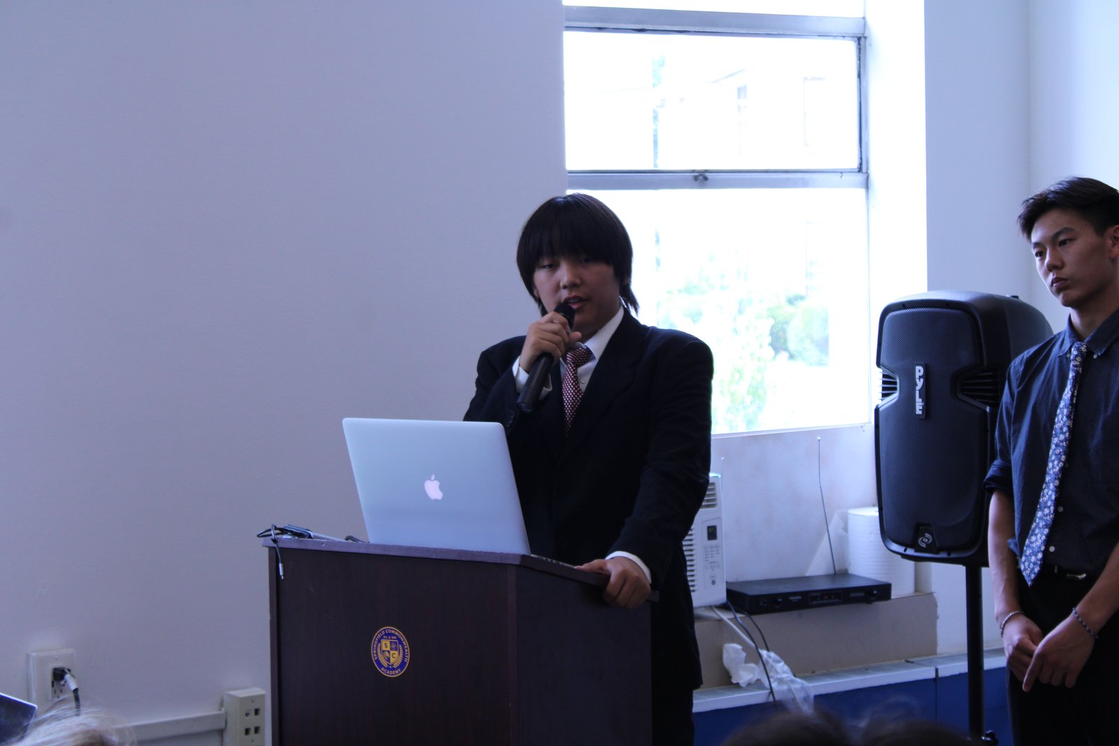 Students developing leadership and speaking skills